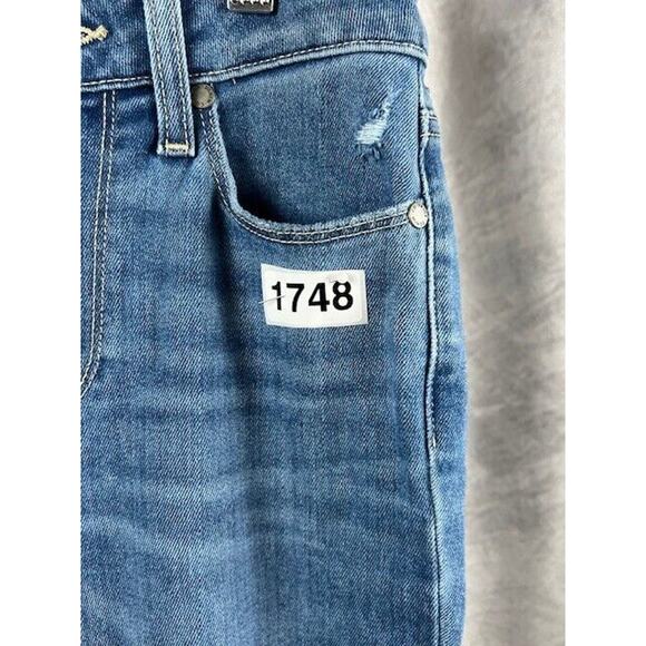 New Sz 25 Paige Flare Leg Blue Jeans Vintage Nordstrom y2k High Rise Bell Canyon - Picture 8 of 8